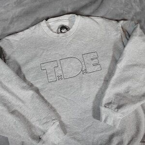 TDE Top Dawg Entertainment Logo Sweatshirt Mens L Kendrick Lamar SZA USA Made